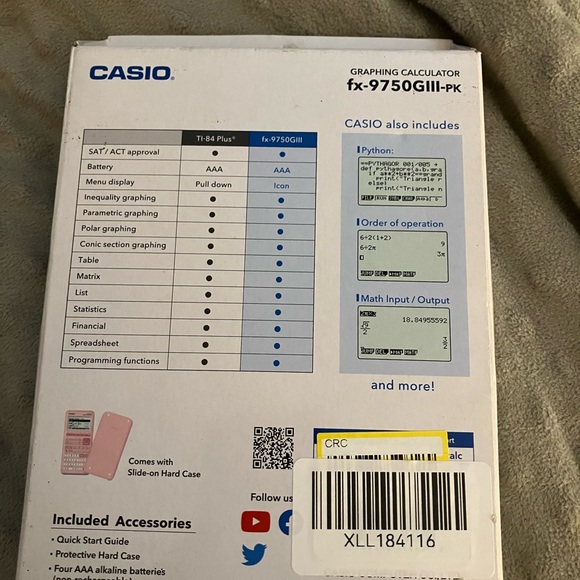 Casio Pink Graphing Calculator with Python - Picture 2 of 2